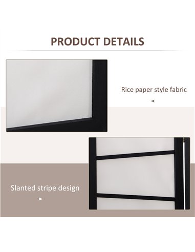 HOMCOM Wooden Folding Privacy Screen,...