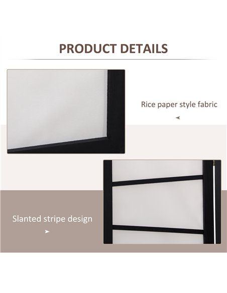 HOMCOM Wooden Folding Privacy Screen, 3 Panel Room Divider, White 830-702V00WT - pic 133511 | FastDaddyshop