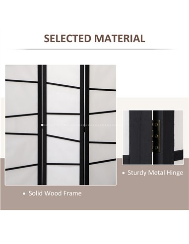 HOMCOM Wooden Folding Privacy Screen,...