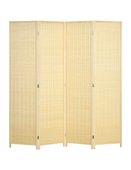 HOMCOM Natural 4 Panel Folding Room Divider Screen 830-700V00ND - pic 133517 | FastDaddyshop