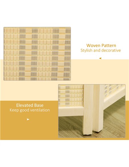 HOMCOM Natural 4 Panel Folding Room Divider Screen 830-700V00ND - pic 133520 | FastDaddyshop