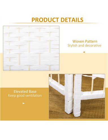 HOMCOM 4 Panel Handwoven Room...