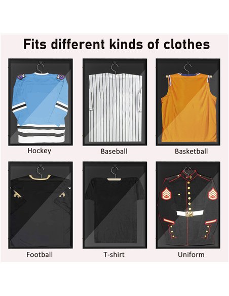 HOMCOM 60 x 80cm Sports Jersey Display Frame - Black AC0-005V80BK - pic 133539 | FastDaddyshop