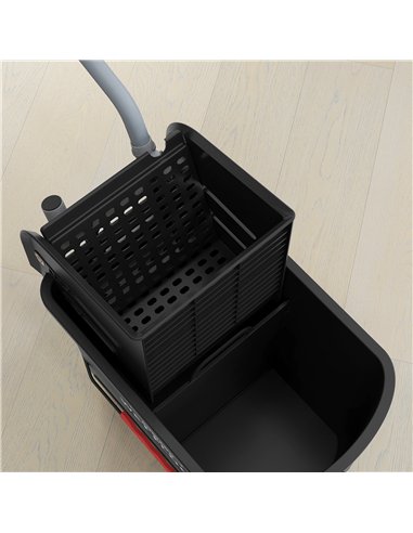 HOMCOM 20L Mobile Mop Bucket with...