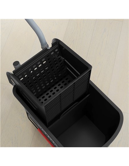 HOMCOM 20L Mobile Mop Bucket with Separator - Black 720-002V00BK - pic 133561 | FastDaddyshop