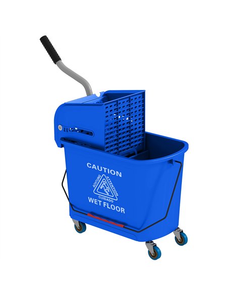 HOMCOM 20L Mobile Mop Bucket with Separator - Blue 720-002V00BU - pic 133571 | FastDaddyshop
