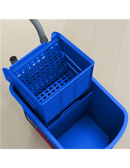 HOMCOM 20L Mobile Mop Bucket with Separator - Blue 720-002V00BU - pic 133579 | FastDaddyshop