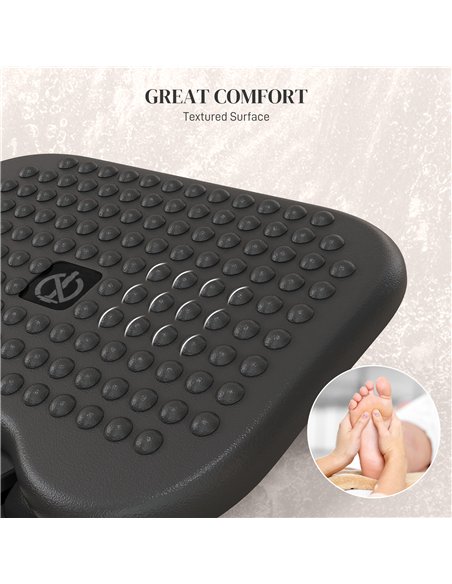 HOMCOM Ergonomic Adjustable Footrest Black 922-002V70BK - pic 133584 | FastDaddyshop