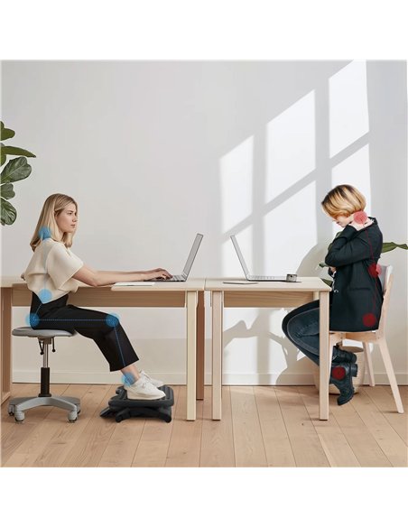 HOMCOM Ergonomic Adjustable Footrest Black 922-002V70BK - pic 133586 | FastDaddyshop