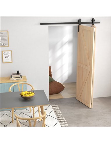 HOMCOM 5ft Bi-Fold Sliding Door Kit...