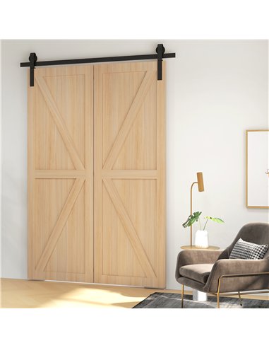 HOMCOM 5ft Bi-Fold Sliding Door Kit...