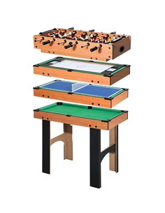 HOMCOM 4 in 1 Multi Games Table Set Natural A70-019V01MX