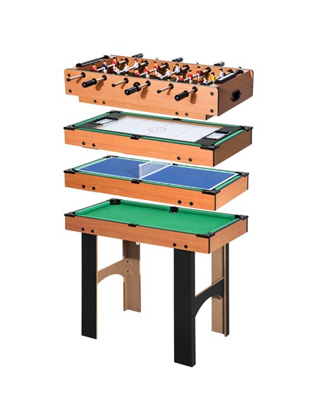 HOMCOM 4 in 1 Multi Games Table Set Natural A70-019V01MX - pic 133625 | FastDaddyshop