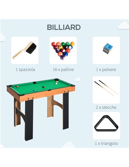 HOMCOM 4 in 1 Multi Games Table Set Natural A70-019V01MX - pic 133630 | FastDaddyshop