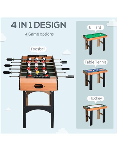 HOMCOM 4 in 1 Multi Games Table Set...