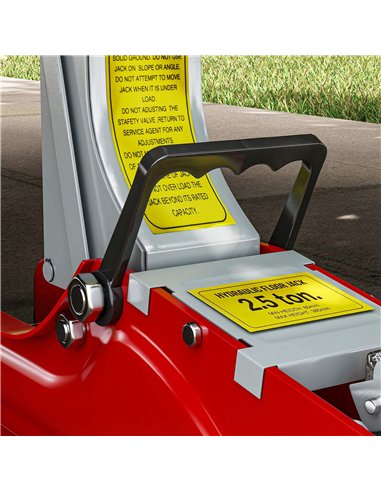 HOMCOM Low Profile Jack, Hydraulic Racing Floor Jack, 8-38cm Lifting Range, 2.5 Ton Capacity, Red