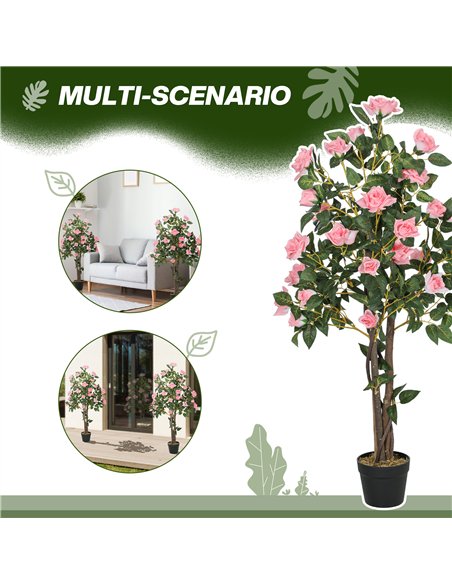 HOMCOM Set of Two Faux Rose Plants, with Pots - pic 133800 | FastDaddyshop