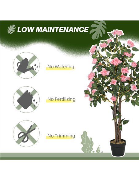 HOMCOM Set of Two Faux Rose Plants, with Pots - pic 133801 | FastDaddyshop