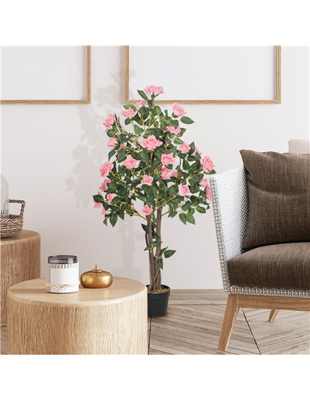 HOMCOM Set of Two Faux Rose Plants, with Pots - pic 133802 | FastDaddyshop