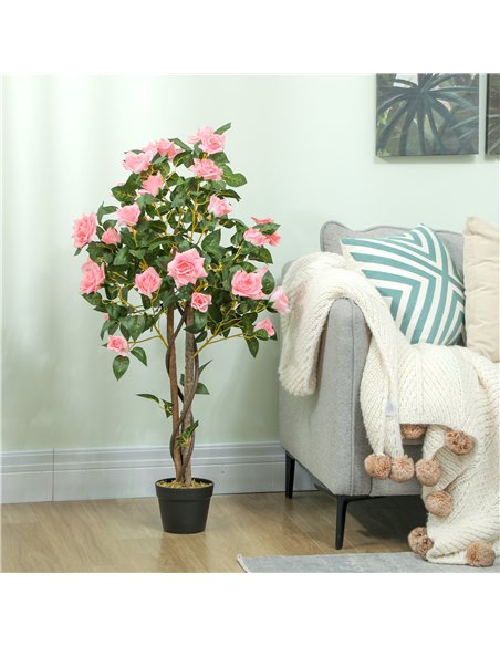 HOMCOM Set of Two Faux Rose Plants, with Pots - pic 133803 | FastDaddyshop