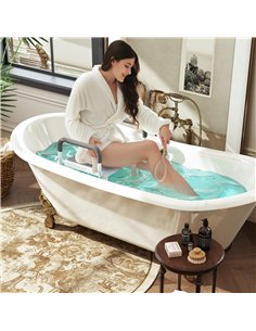 HOMCOM 57-69cm Aluminium Frame Bath Seat 2