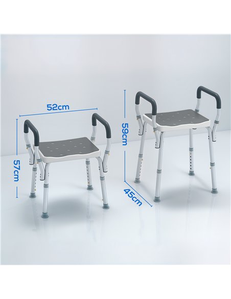 HOMCOM 57-69cm Aluminium Frame Bath Seat - pic 133852 | FastDaddyshop
