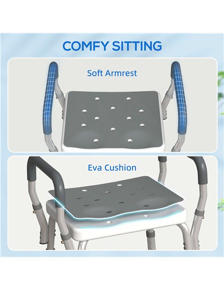 HOMCOM 57-69cm Aluminium Frame Bath Seat - pic 133854 | FastDaddyshop