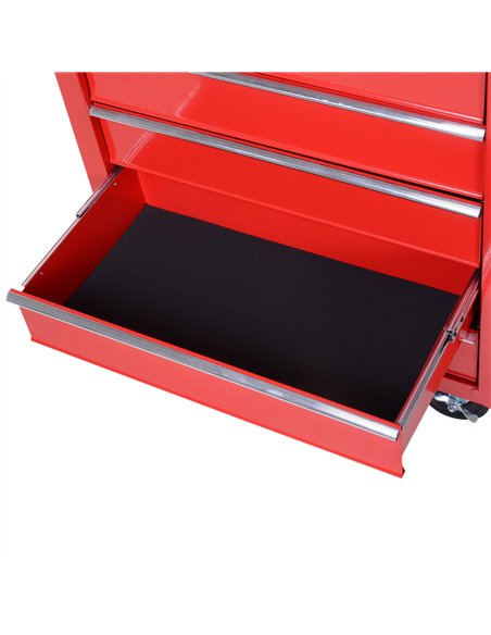 DURHAND 5-Drawer Lockable Tool Storage Cabinet with Wheels, Handle, 2 Keys, Steel Home Work DIY Workshop Chest, Garage Equipment - pic 133910 | FastDaddyshop