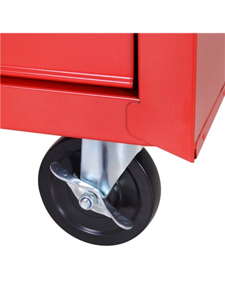 DURHAND 5-Drawer Lockable Tool Storage Cabinet with Wheels, Handle, 2 Keys, Steel Home Work DIY Workshop Chest, Garage Equipment - pic 133911 | FastDaddyshop