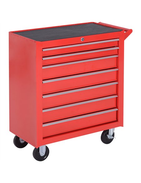 DURHAND 7-Drawer Rolling Tool Chest on Wheels, Lockable Tool Cabinet with Side Handle, Metal Tool Box Trolley for Garage, Worksh - pic 133913 | FastDaddyshop