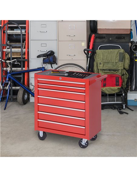 DURHAND 7-Drawer Rolling Tool Chest on Wheels, Lockable Tool Cabinet with Side Handle, Metal Tool Box Trolley for Garage, Worksh - pic 133914 | FastDaddyshop