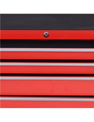 DURHAND 7-Drawer Rolling Tool Chest on Wheels, Lockable Tool Cabinet with Side Handle, Metal Tool Box Trolley for Garage, Worksh