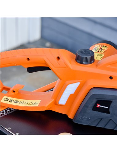 DURHAND Aluminium Electric Chainsaw with Double Brake Protection and Blade Cover, 2000 W, 40 cm, for Wood, Trees and Branches, O