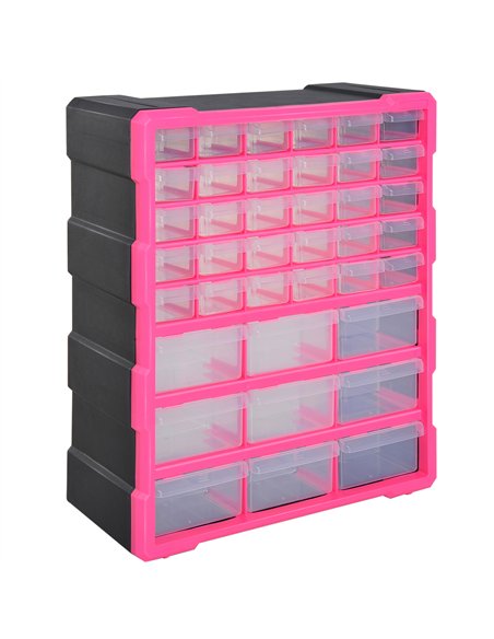 DURHAND 39 Drawers Parts Organiser Wall Mount Tools Storage Cabinet Small Nuts Bolts Garage Clear - pic 133949 | FastDaddyshop