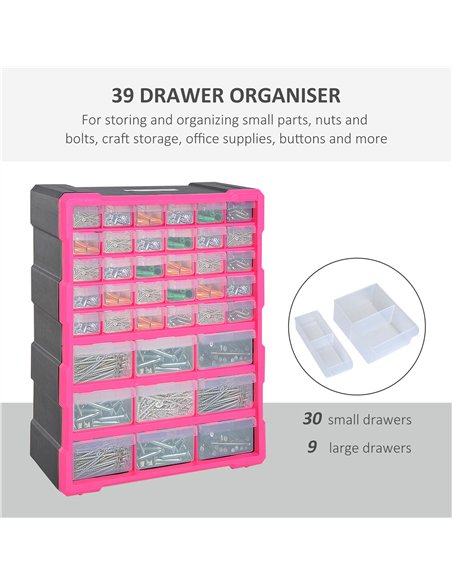 DURHAND 39 Drawers Parts Organiser Wall Mount Tools Storage Cabinet Small Nuts Bolts Garage Clear - pic 133954 | FastDaddyshop