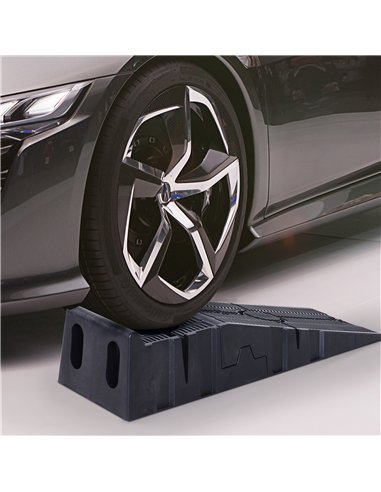 DURHAND 2 Pieces Car Ramps Heavy Duty 5 Ton Motorhome Levelling Ramps, Plastic Garage Workshop Car Lift, Portable Automotive Veh
