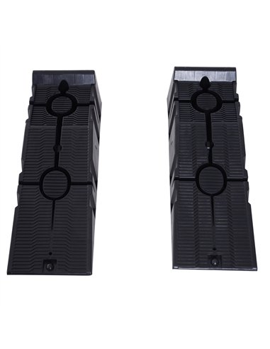 DURHAND 2 Pieces Car Ramps Heavy Duty 5 Ton Motorhome Levelling Ramps, Plastic Garage Workshop Car Lift, Portable Automotive Veh