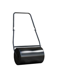 DURHAND 38L Heavy Duty Water or Sand Filled Garden Steel Lawn Roller Drum Φ50cm Black