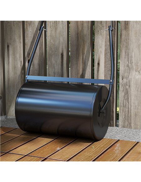 DURHAND 38L Heavy Duty Water or Sand Filled Garden Steel Lawn Roller Drum Φ50cm Black - pic 133983 | FastDaddyshop
