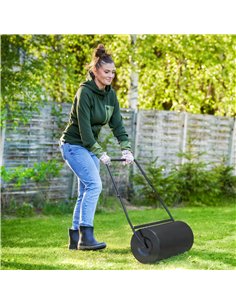 DURHAND Heavy Duty Garden Lawn Roller Push Tow Water Sand Filled 46L Equipment Manual Push Rolling Drum 2