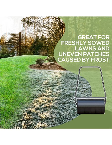 DURHAND Heavy Duty Garden Lawn Roller Push Tow Water Sand Filled 46L Equipment Manual Push Rolling Drum - pic 133991 | FastDaddyshop