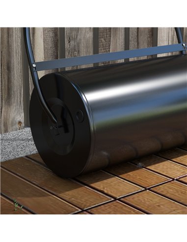 DURHAND Heavy Duty Garden Lawn Roller Push Tow Water Sand Filled 46L Equipment Manual Push Rolling Drum