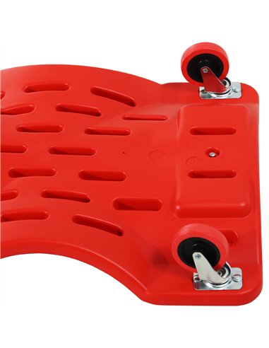DURHAND Mechanic Vehicle Creeper Under Car Repair Padded Headrest Rolling Moulded Workshop Garage Assistance with Tool Tray, Red