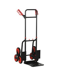 DURHAND Steel Climbing Stairs Trolley Hand Trucks 6-Wheels Foldable Load Cart 120kg