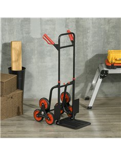 DURHAND Steel Climbing Stairs Trolley Hand Trucks 6-Wheels Foldable Load Cart 120kg 2