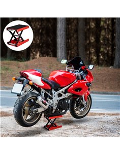 DURHAND 500KG Motorcycle Lift Scissor Jack, Height Adjustable Motorbike Stand with Anti-Slip Wide Deck, Heavy Duty Steel Motorbi 2