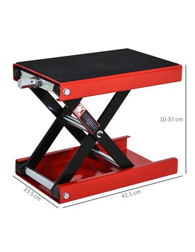DURHAND 500KG Motorcycle Lift Scissor Jack, Height Adjustable Motorbike Stand with Anti-Slip Wide Deck, Heavy Duty Steel Motorbi
