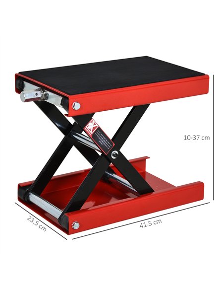 DURHAND 500KG Motorcycle Lift Scissor Jack, Height Adjustable Motorbike Stand with Anti-Slip Wide Deck, Heavy Duty Steel Motorbi - pic 134032 | FastDaddyshop