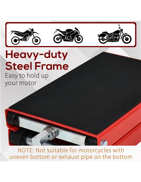 DURHAND 500KG Motorcycle Lift Scissor Jack, Height Adjustable Motorbike Stand with Anti-Slip Wide Deck, Heavy Duty Steel Motorbi - pic 134033 | FastDaddyshop