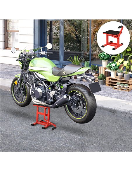 DURHAND 150KG Steel Motorbike Jack Lift Rubber Platform Crank Lift Manual Repair Clean Hoist Table Assist Off-Road Dirt Bike Sta - pic 134040 | FastDaddyshop